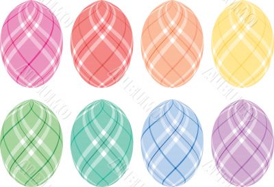 Pastel Plaid Easter Eggs