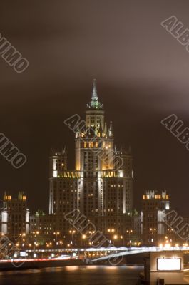 high-rise building in night