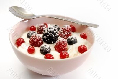 Yogurt with fruits