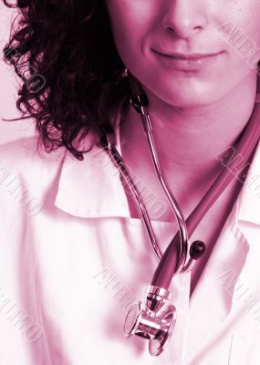 Portrait of a young doctor with stethoscope.