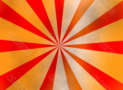 Orange sunburst background