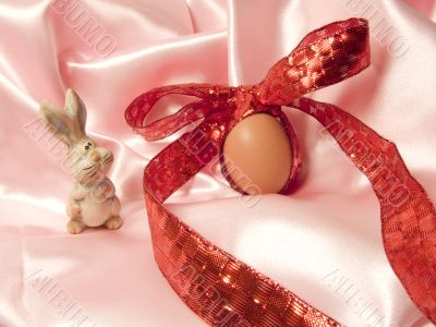 Egg with ribbon