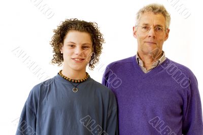 grandson and grandfather grandson and grandfather