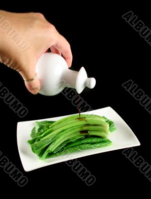 Soy Sauce On Choy Sum 1