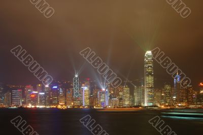 Light show in HK