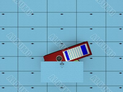 Open cell in safety deposit box. 3D image.