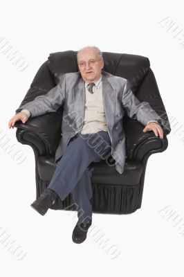 Senior in an armchair