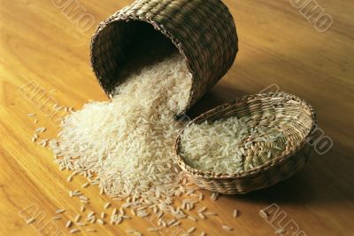 Rice in Small Basket