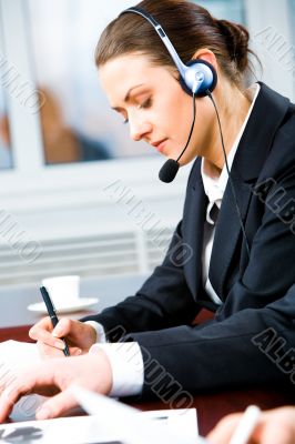 Busy telephone operator