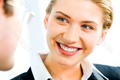 Looking at a business partner