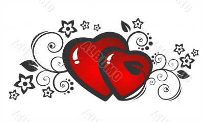 hearts and flowers