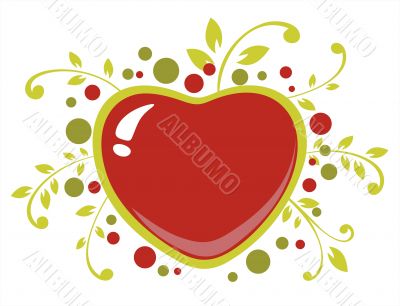 heart with floral pattern