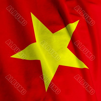 Vietnamese Flag Closeup