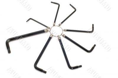 Key Tool set on white