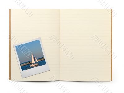 book and photo frame