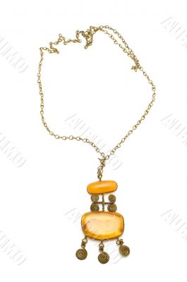 beads with amber on white