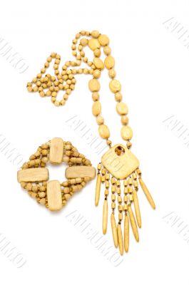 wood beads with bracelet