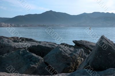 Rocks and sea