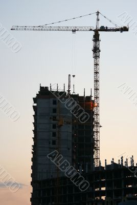 A under construction building.