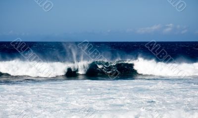 Surf on a windy day