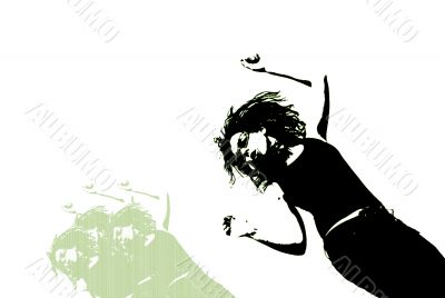 Happy woman - isolated on white