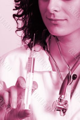 Portrait of a young doctor with stethoscope.