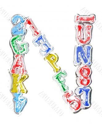 You can write messages with this letters series