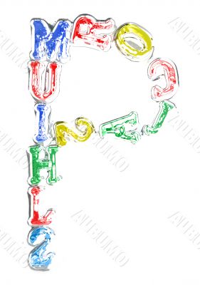 You can write messages with this letters series