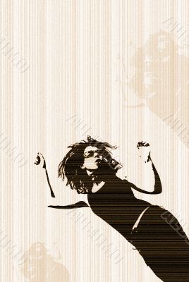 Happy woman - isolated on white