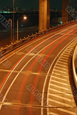 night highway vertical