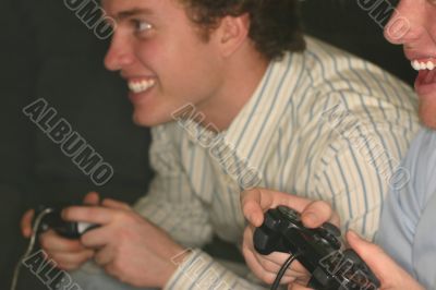 Young men and video games