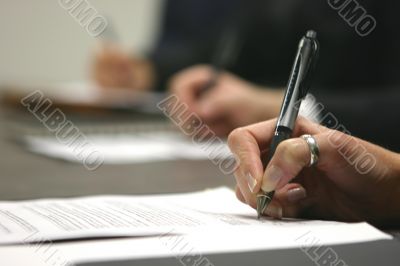 Signing contract Signing contract