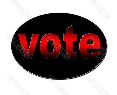 Red Vote Badge