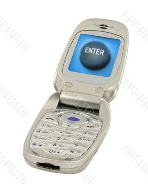mobile phone with enter button