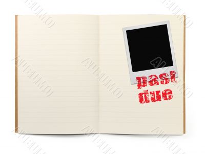 scrap book with past due
