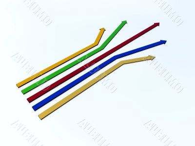 five color arrows