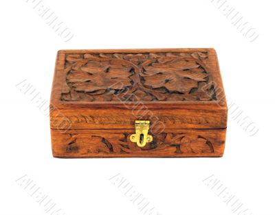 Engraved wooden box