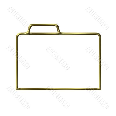 Golden closed folder silhouette