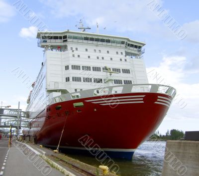 Moored ferry in Helsinki