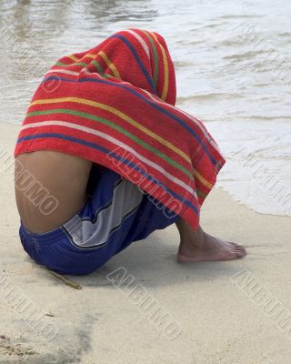 Man on beach