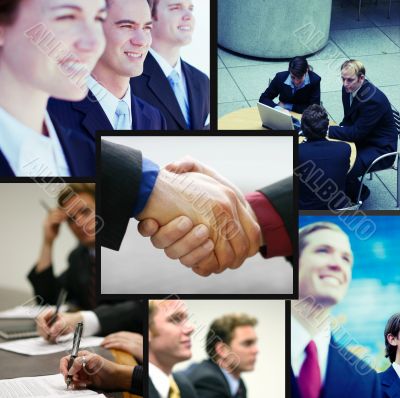 positive business collage