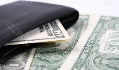 Black leather wallet