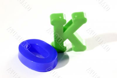 Close-up of letters. Great details !