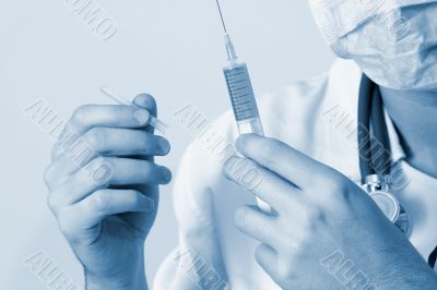 Portrait of a young doctor with stethoscope.