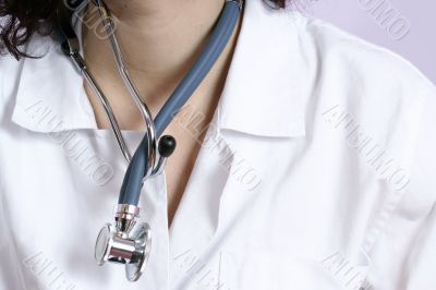 Portrait of a young doctor with stethoscope.