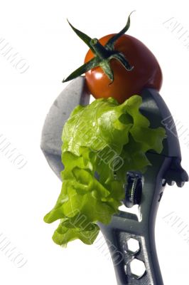 Tomato with goods Isolated