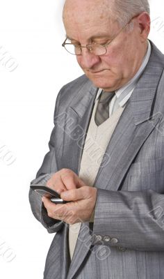 Senior man using a mobile phone