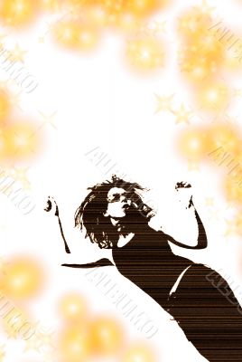 Happy woman - isolated on white