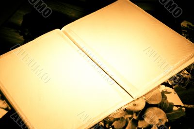 Photo Album with copy space
