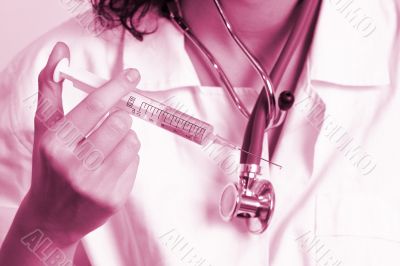 Portrait of a young doctor with stethoscope.